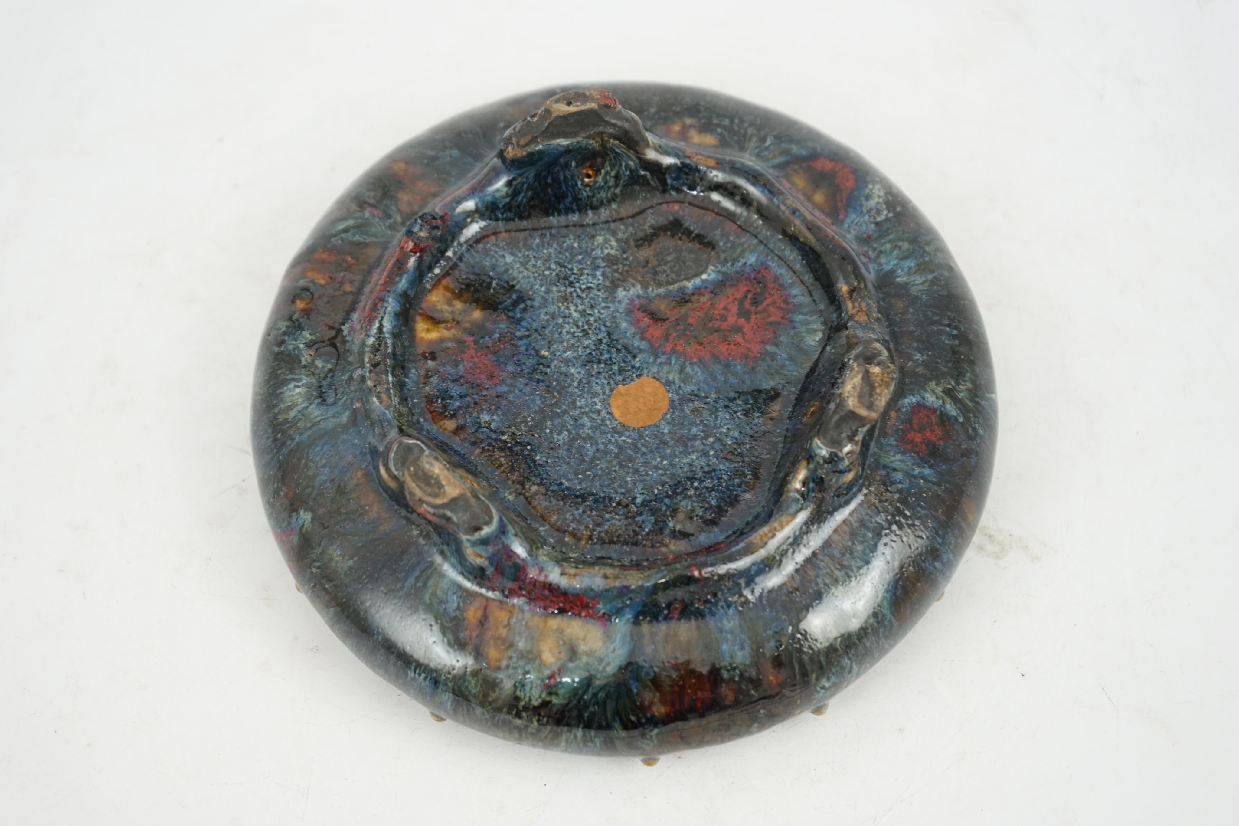 A Chinese Jun type tripod narcissus bowl, 17th/18th century, probably Guangdong kilns